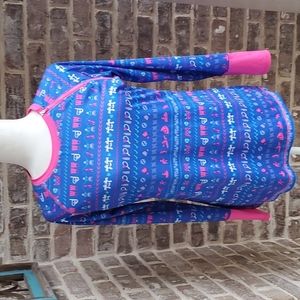 Reel Legends Keep It Cool Moisture Wicking Blue Pink Outdoors Sports Top